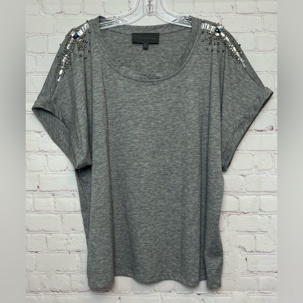 Sunday in Brooklyn for Anthropologie Rhinestone Shoulder Tee
